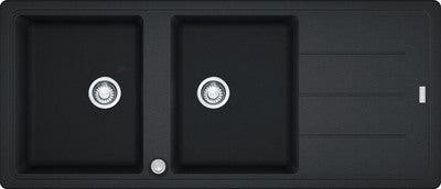 Franke Basis Double Bowl Sink Onyx Bfg621B Onyx - Burdens Plumbing