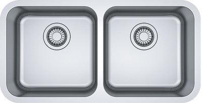 Franke Bell Double Bowl Sink Top Mount/Undermount 840mm X 460mm Bcx220-38/38 - Burdens Plumbing