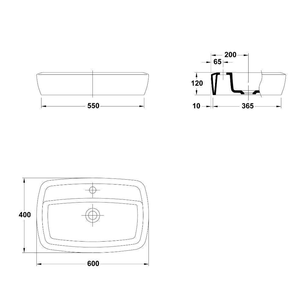 GALA EOS ABOVE COUNTER BASIN INC POP UP WASTE 1TH 34025 - Burdens Plumbing