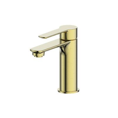 Greens Astro II Basin Mixer Brushed Brass - Burdens Plumbing