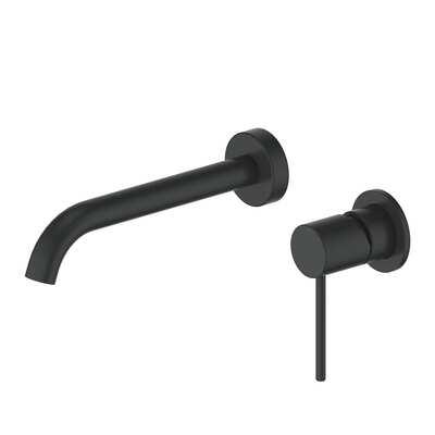 Greens Gisele Wall Basin Mixer Matte Black - Burdens Plumbing