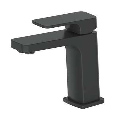 Greens Swept Basin Mixer Matte Black 18602557 - Burdens Plumbing