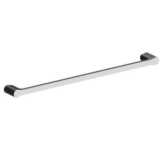 Harmony Bassini Single Towel Rail 750mm Black Chrome - Burdens Plumbing