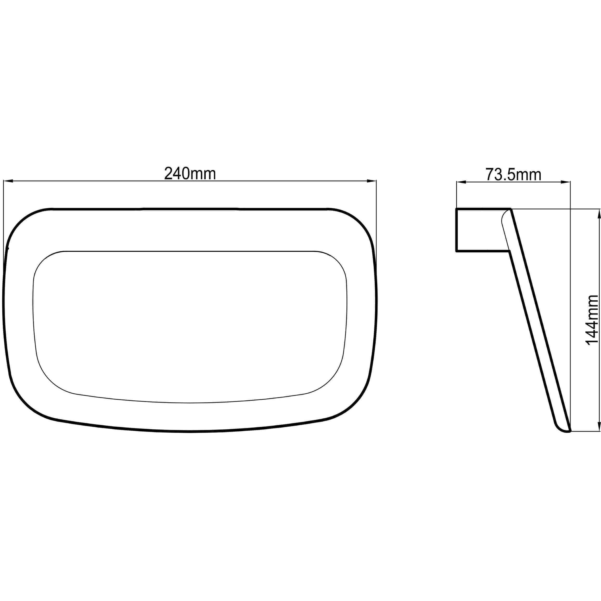 Harmony Bassini Towel Ring Black Chrome - Burdens Plumbing