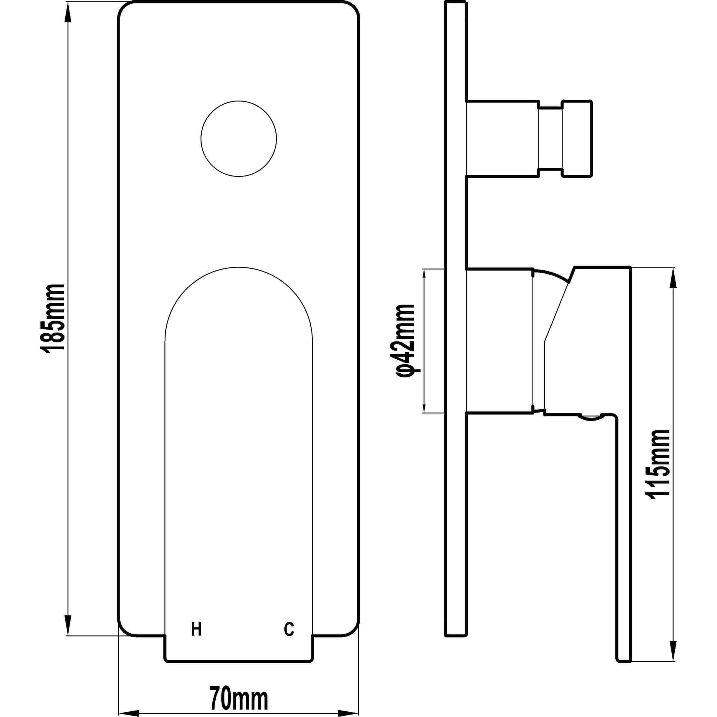 Harmony Brunetti Shower Diverter Mixer Chrome - Burdens Plumbing