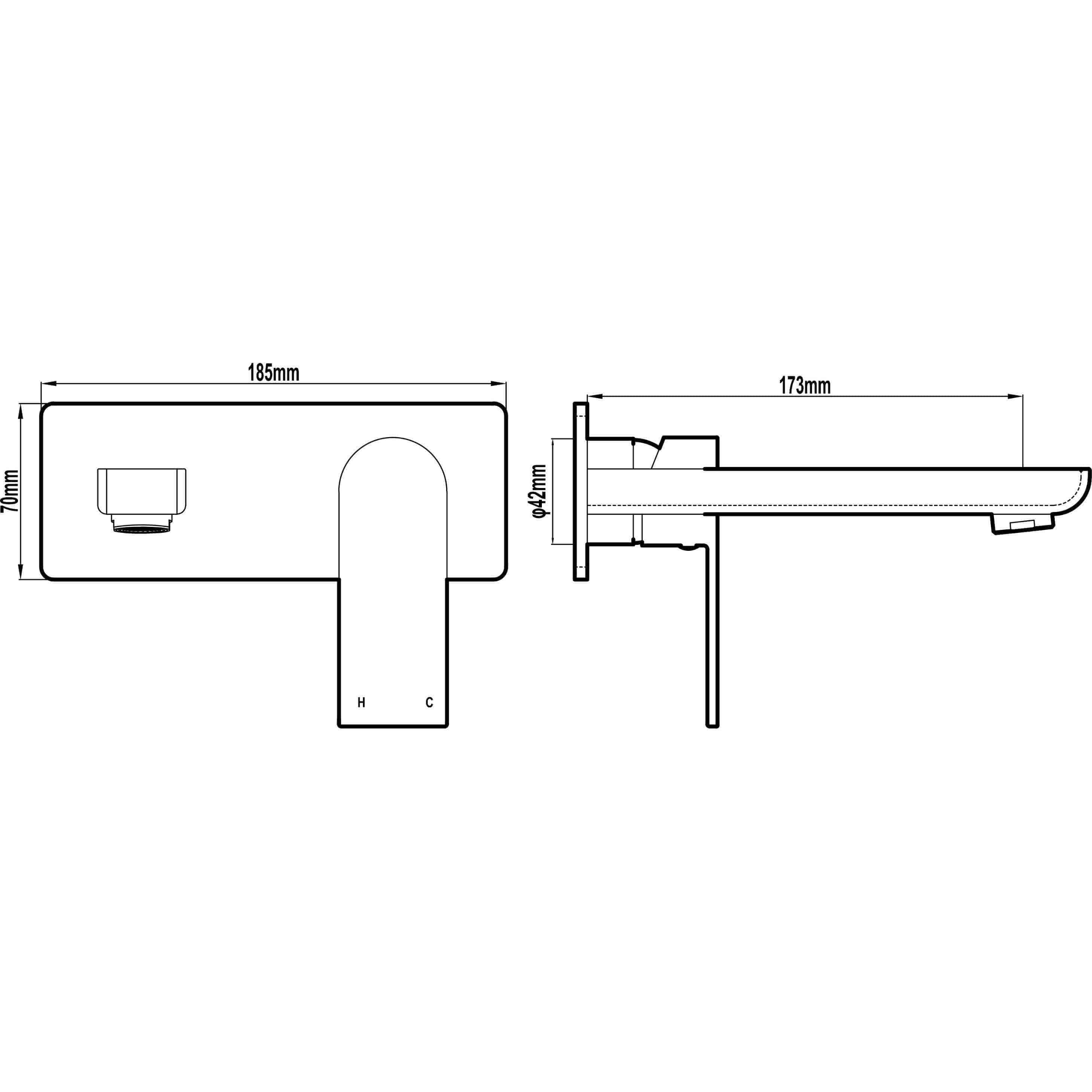 Harmony Brunetti Wall Basin Mixer Chrome - Burdens Plumbing