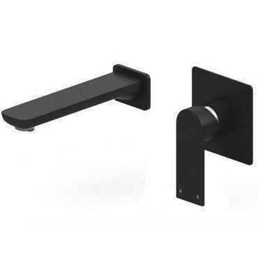 Harmony Brunetti Wall Mixer With Spout Black - Burdens Plumbing