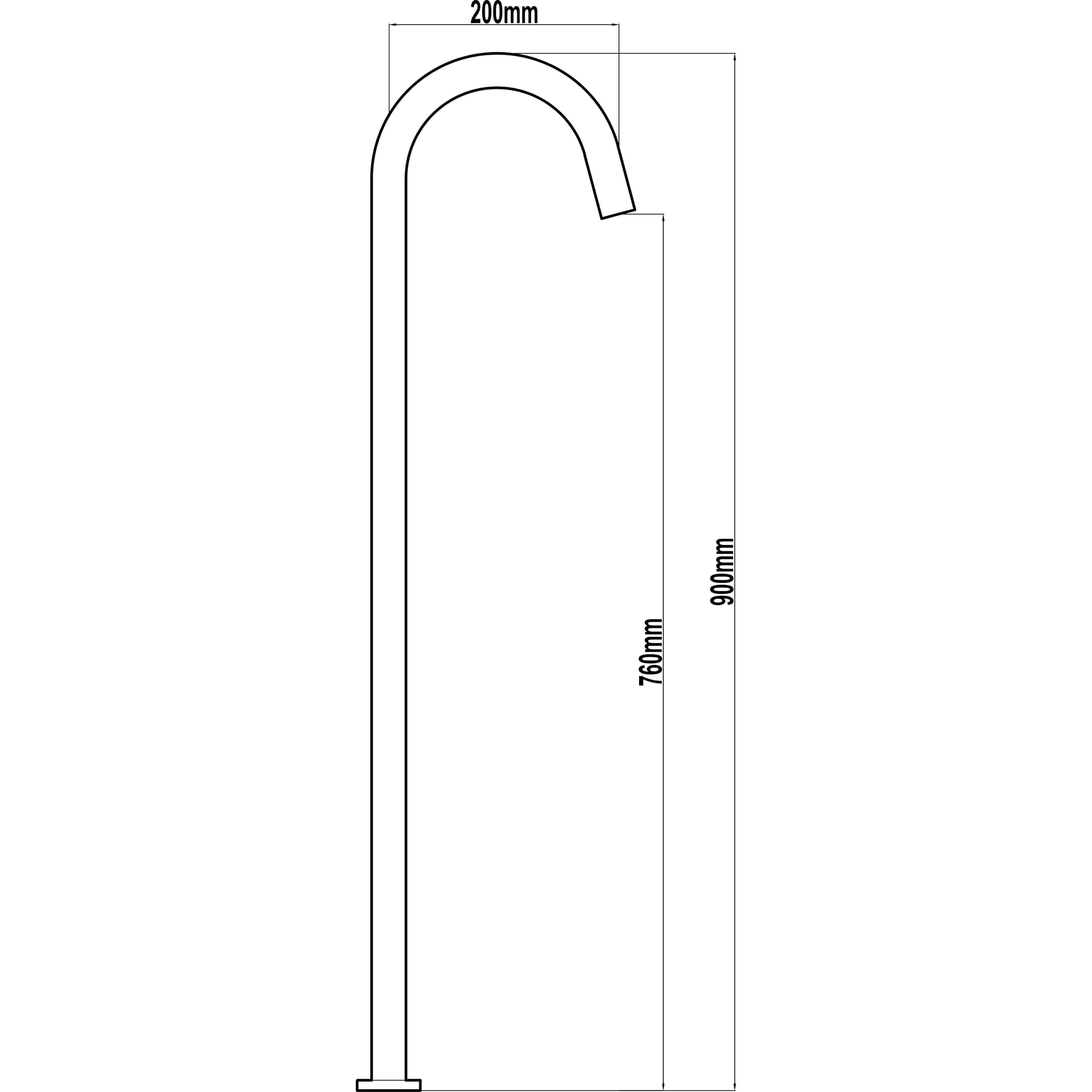 Harmony Senza Bath Filler Standing Chrome - Burdens Plumbing