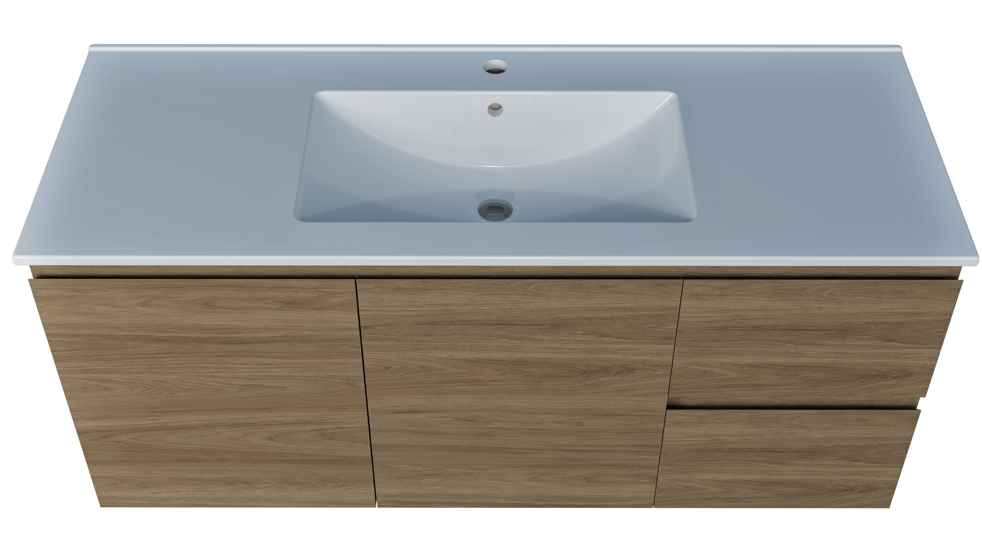 Harmony Vanity 1200mm, Centre Bowl Alpha Top, Wall Hung - Burdens Plumbing
