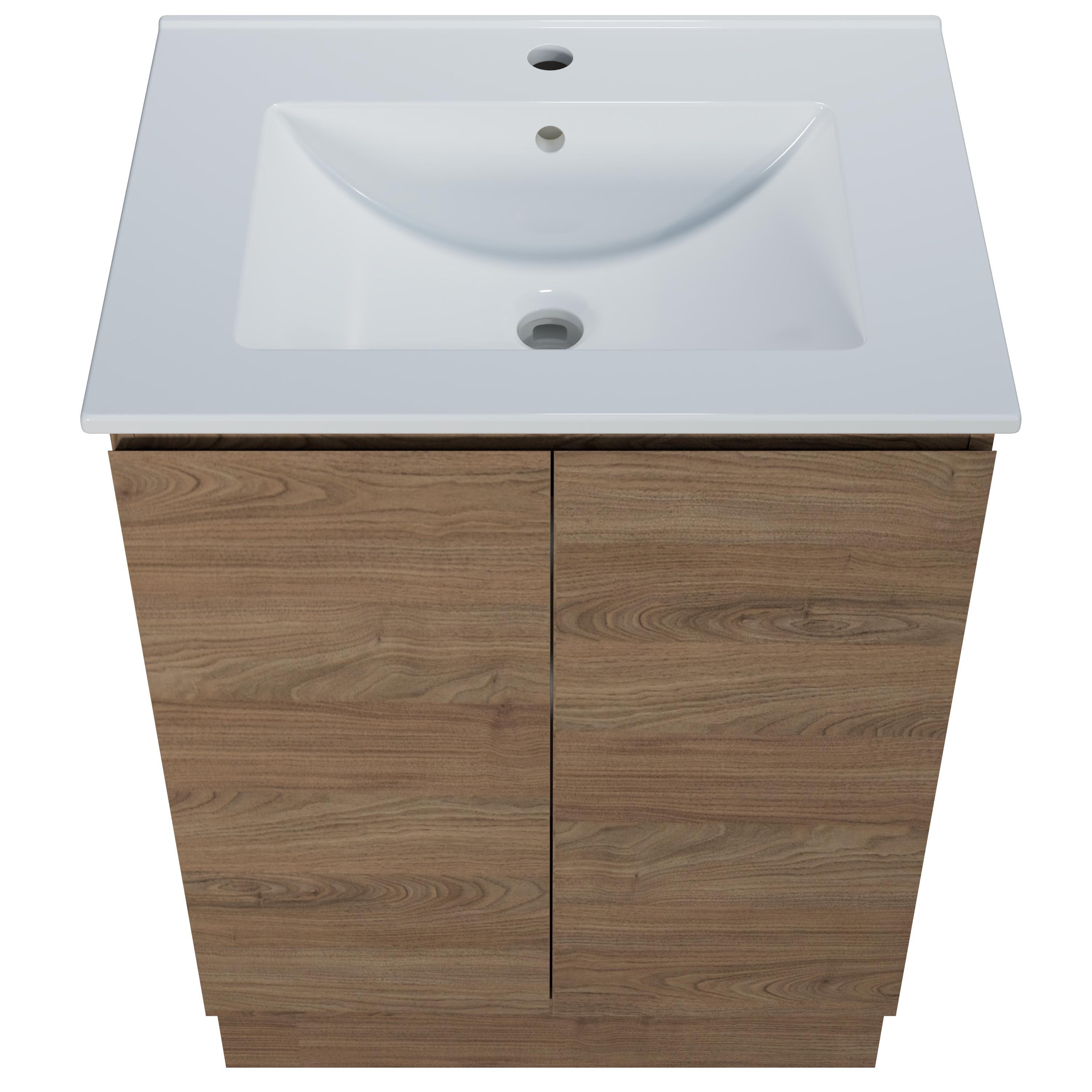 Harmony Vanity 600mm, Centre Bowl Alpha Top, Floor Standing - Burdens Plumbing