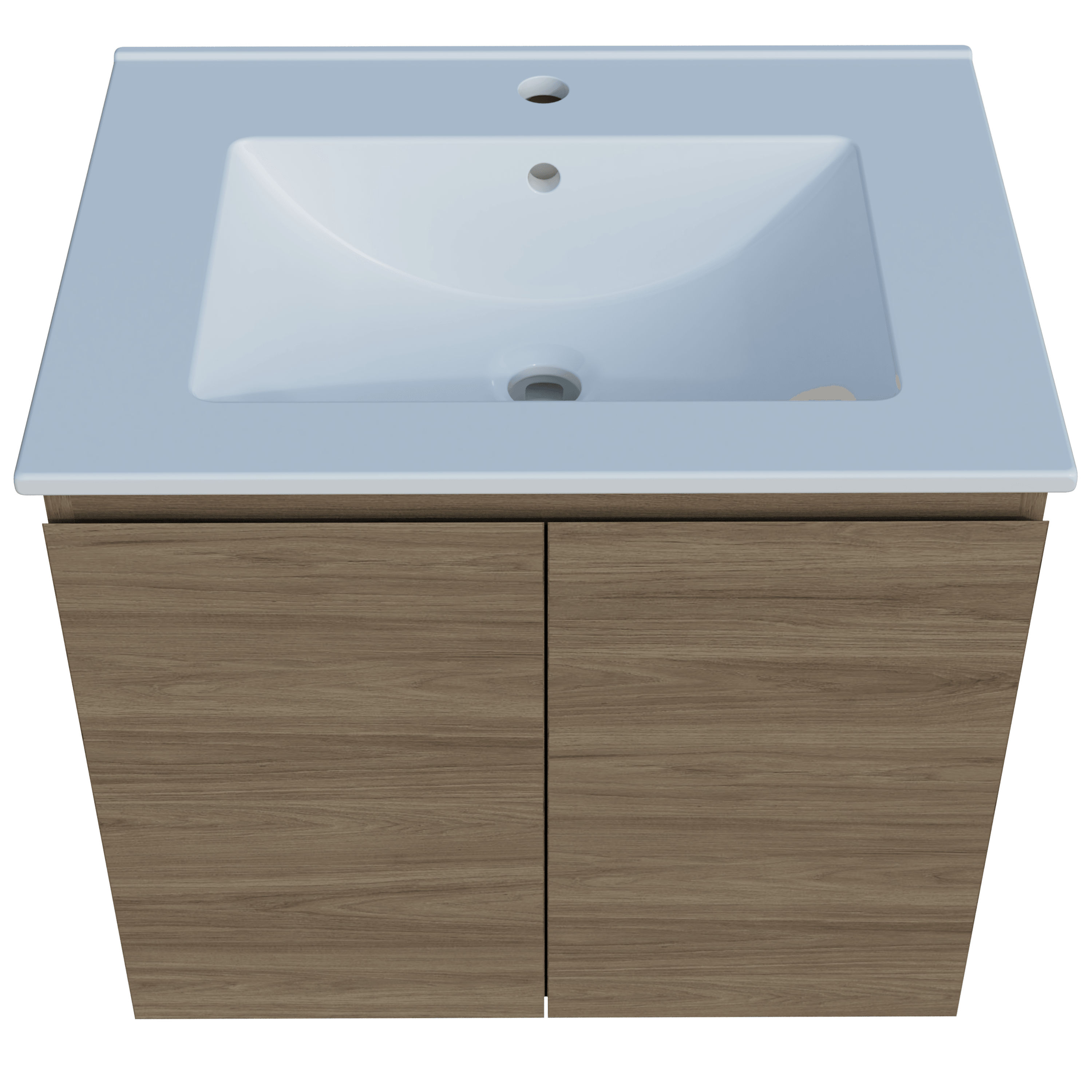 Harmony Vanity 600mm, Centre Bowl Alpha Top, Wall Hung - Burdens Plumbing