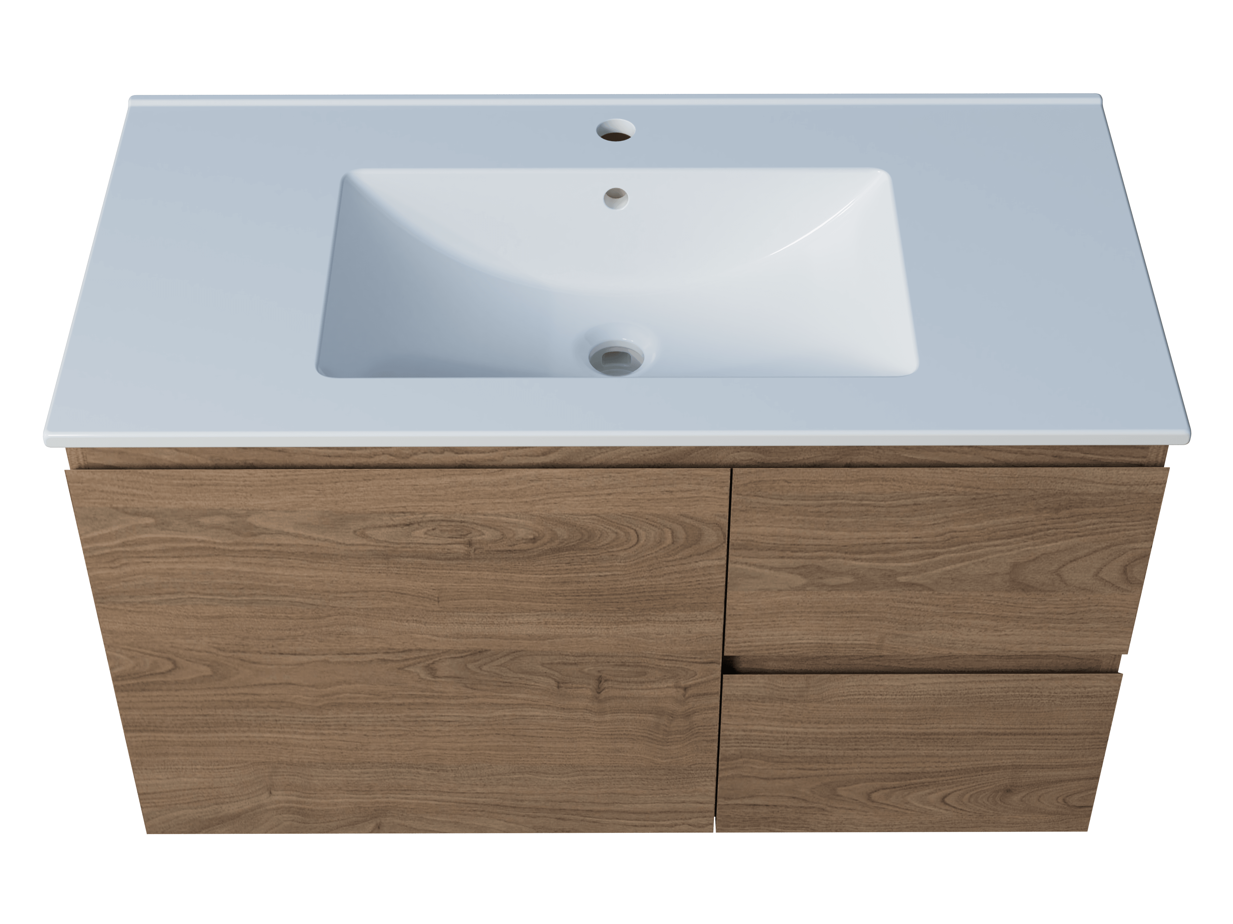 Harmony Vanity 900mm, Centre Bowl Alpha Top, Wall Hung - Burdens Plumbing