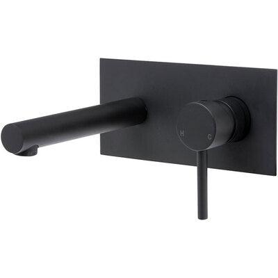 Hustle Wall Basin Mixer Spout: Matt Black 35mm - Burdens Plumbing
