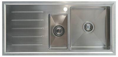 Interchange Kingston 1 & 1/2 Bowl Square Sink With Drainer 1050 X 500 X 200 - Burdens Plumbing