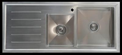 Interchange Kingston 1 & 3/4 Square Sink Nth With Drainer 1150 X 500 X 200 - Burdens Plumbing