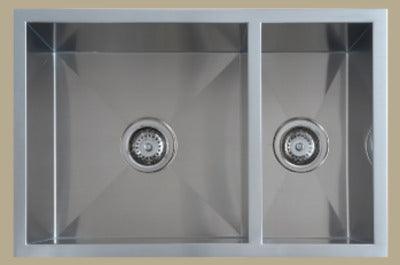 Interchange Uptown 250 1 & 1/2 Double Bowl Sink 674 X 450 X 250 Uts1.5 Square Corner - Burdens Plumbing