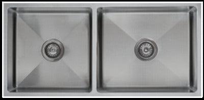 Interchange Uptown 250 Double Bowl Sink 975 X 450 X 250 Utr2.25 Radius Corner - Burdens Plumbing
