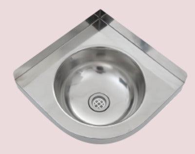 Interchange Uptown Corner Wash Basin S/Steel 360 X 360 X 170 Sscb - Burdens Plumbing