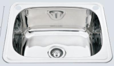 Interchange Uptown Inset Tub & Bypass S/Steel 45Lt 600 X 500 X 240 Lt600 - Burdens Plumbing