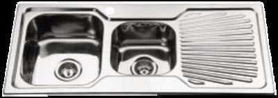 Interchange Uptown Le1080 1 & 3/4 Bowl Sink 1Th 1080 X 480 X 170 - Burdens Plumbing