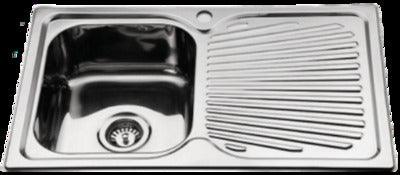 Interchange Uptown Le780 Single Bowl Sink 1Th 780 X 480 X 170 - Burdens Plumbing