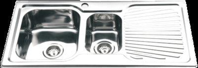 Interchange Uptown Le980 1 & 1/2 Bowl Sink 1Th 980 X 480 X 170 - Burdens Plumbing