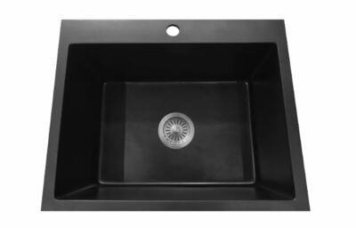 Interchange Uptown Quartz Granite Glt610 Laundry Tub With Tap Landing 1Th 610X510X230 - Burdens Plumbing