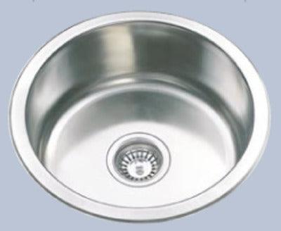 Interchange Uptown Round 500 Inset S/S Bowl 1Th Rb500 - Burdens Plumbing