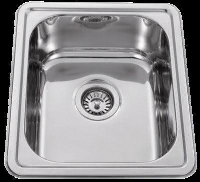 Interchange Uptown Tm445 Pressed Topmount S/Steel Sink 445 X 395 X 170 - Burdens Plumbing