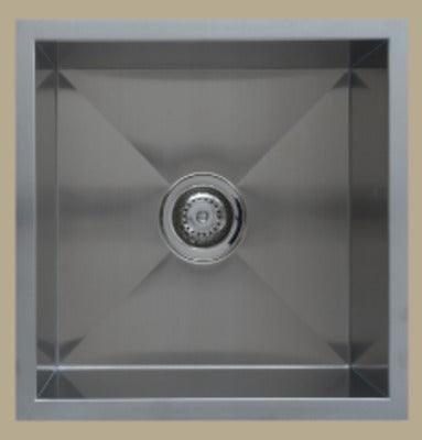 Interchange Uptown Uts400 Single Square Sink 450 X 450 X 250 Square Corner - Burdens Plumbing