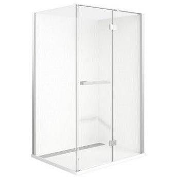 Johnson Suisse Barossa Pivot 1000 X 1000 Semi Frameless Pivot Front Panel Kit Ksspv40Chp - Burdens Plumbing