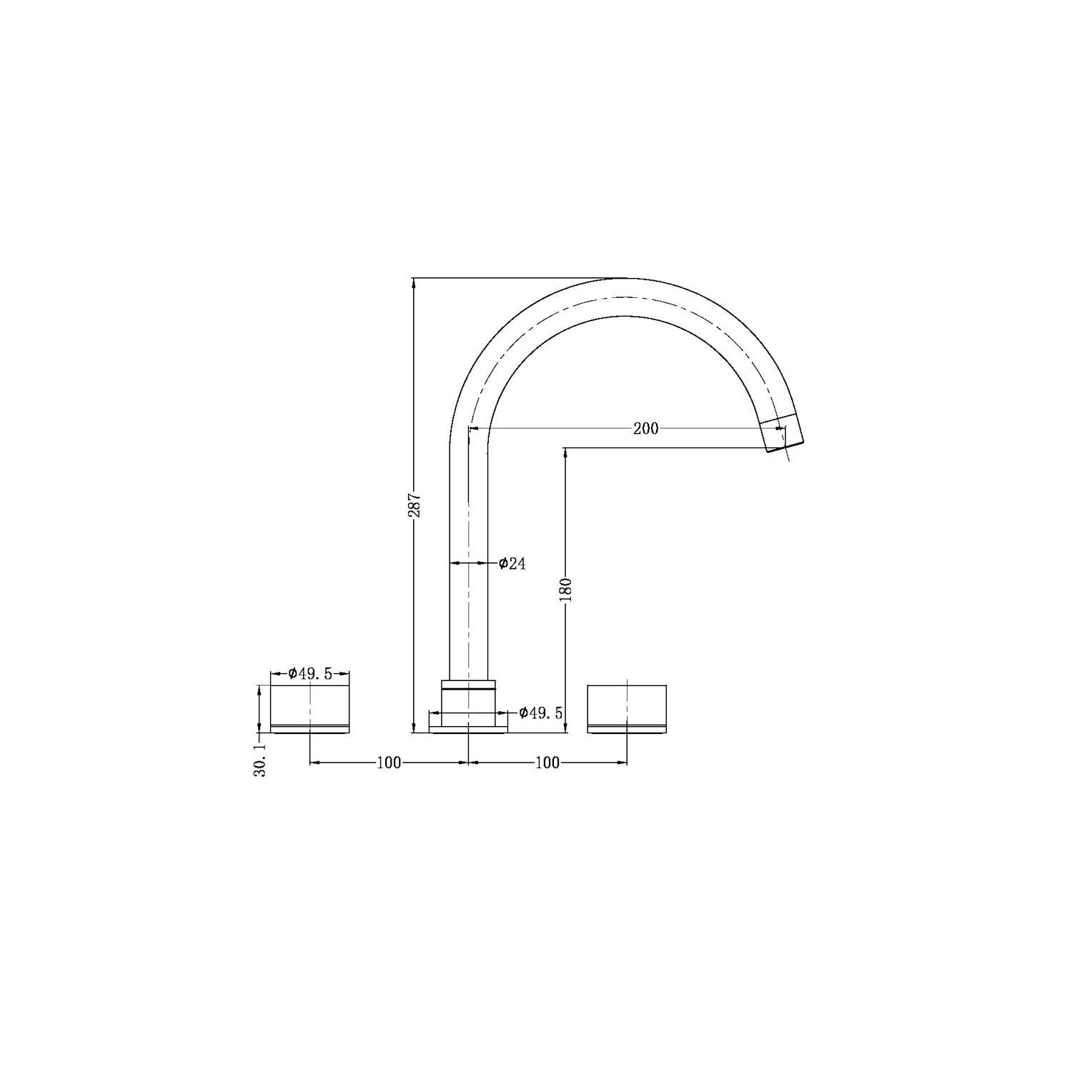 Kara Kitchen Set Swivel Spout Chrome - Burdens Plumbing