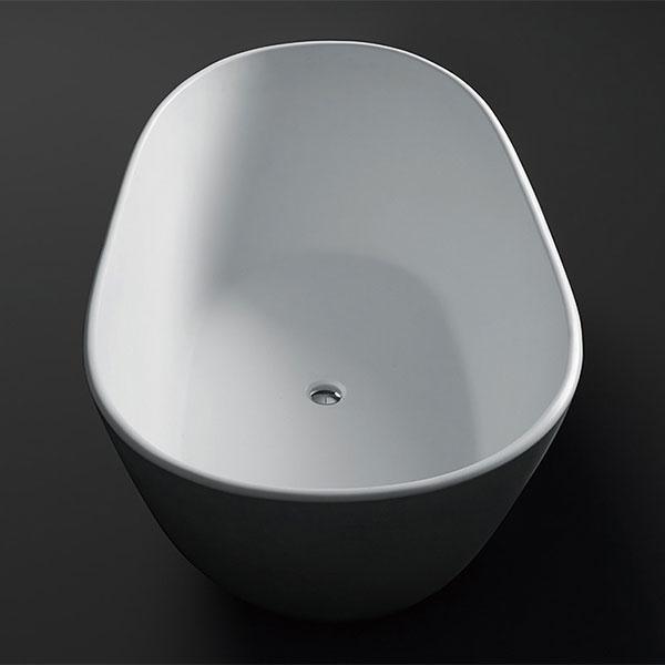 KASKADE IMPRO CAST STONE FREESTANDING BATH MATT WHITE - Burdens Plumbing