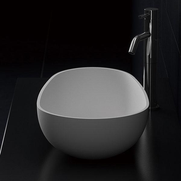 Kaskade Viva Cast Stone Above Counter Basin Matt White - Burdens Plumbing