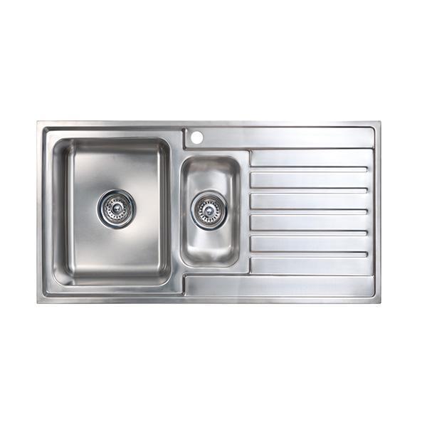 Kubic S/S Sink 1+1/2B-1D 1000X500 Rd By Seima(Seima P#:Sks-Ka150-Rd) - Burdens Plumbing