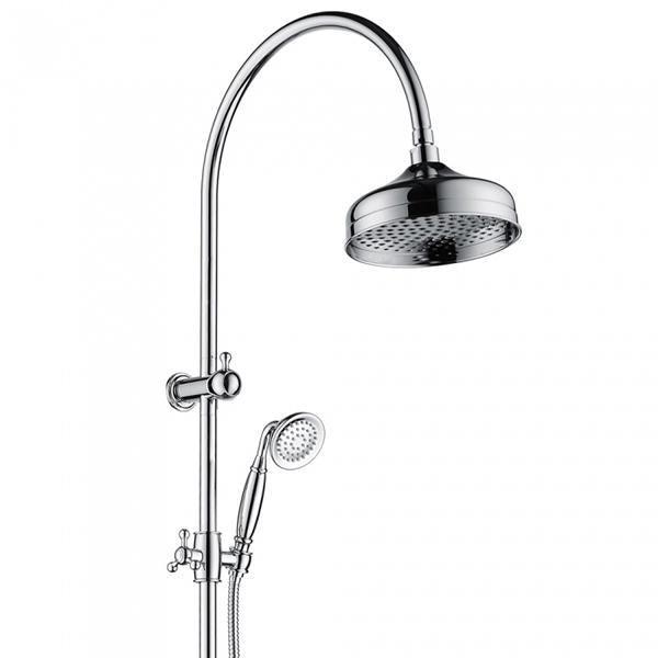 Lillian M/Funct Twin Shower Rail Chrome - Burdens Plumbing