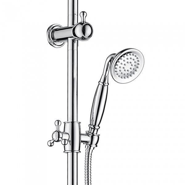 Lillian M/Funct Twin Shower Rail Chrome - Burdens Plumbing
