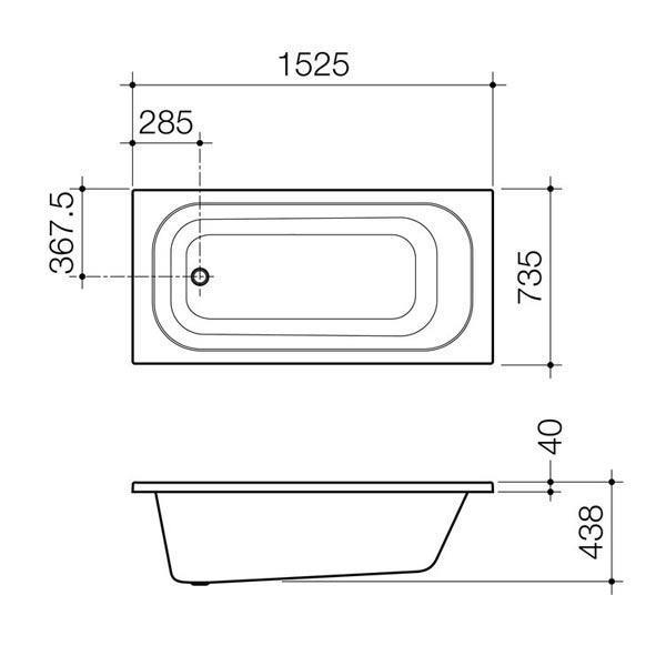 Luna 1525 Island Bath By Caroma(Caroma P#:Lu5Isw) - Burdens Plumbing
