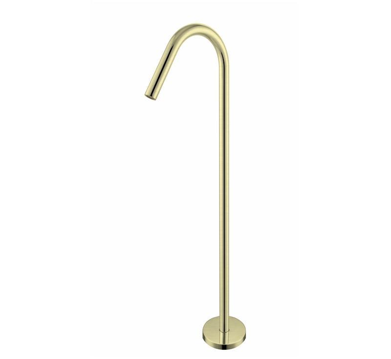 Mecca Bianca Floor Standing Bath Spout Brushed Gold - Burdens Plumbing