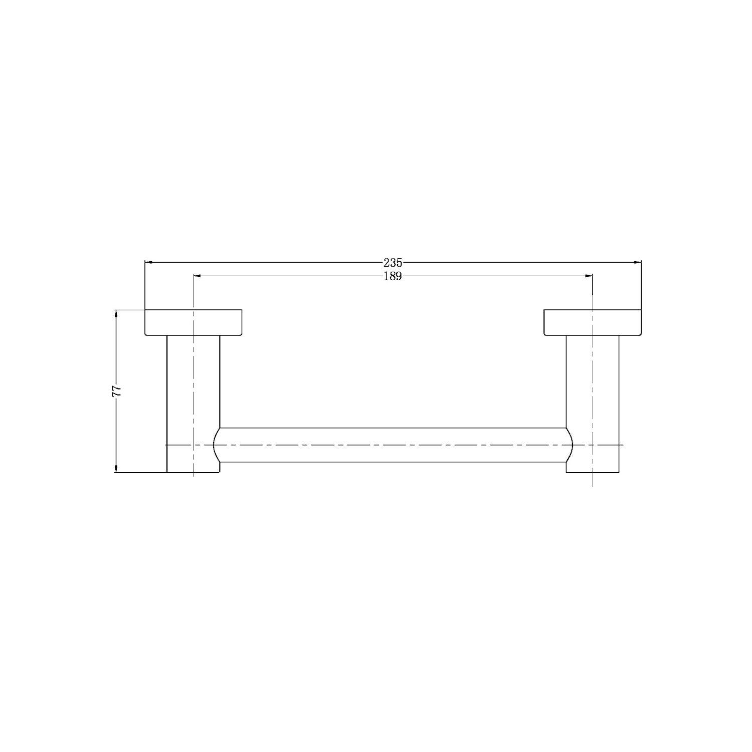 Mecca Hand Towel Rail Gun Metal - Burdens Plumbing