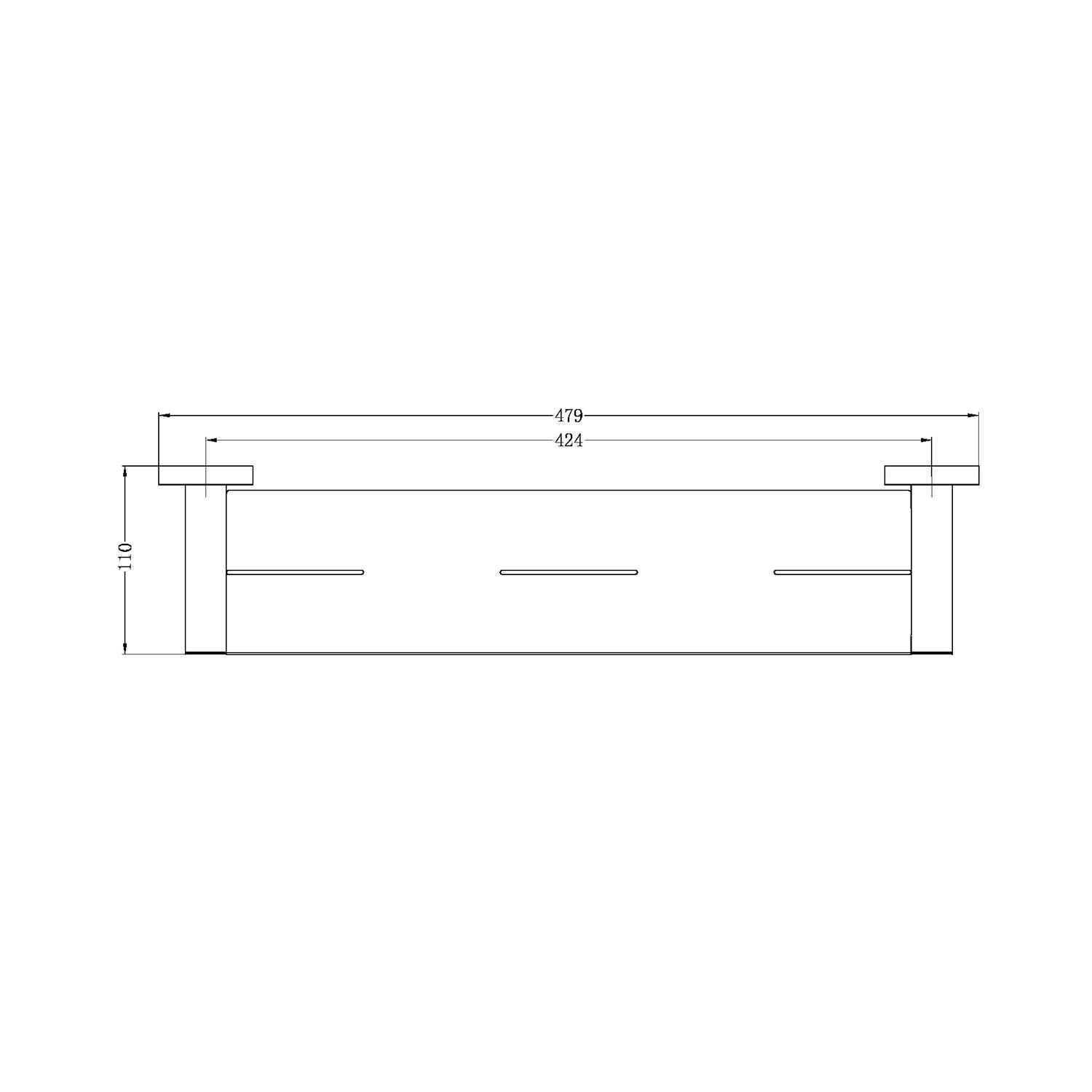 Mecca Metal Shower Shelf Gun Metal - Burdens Plumbing