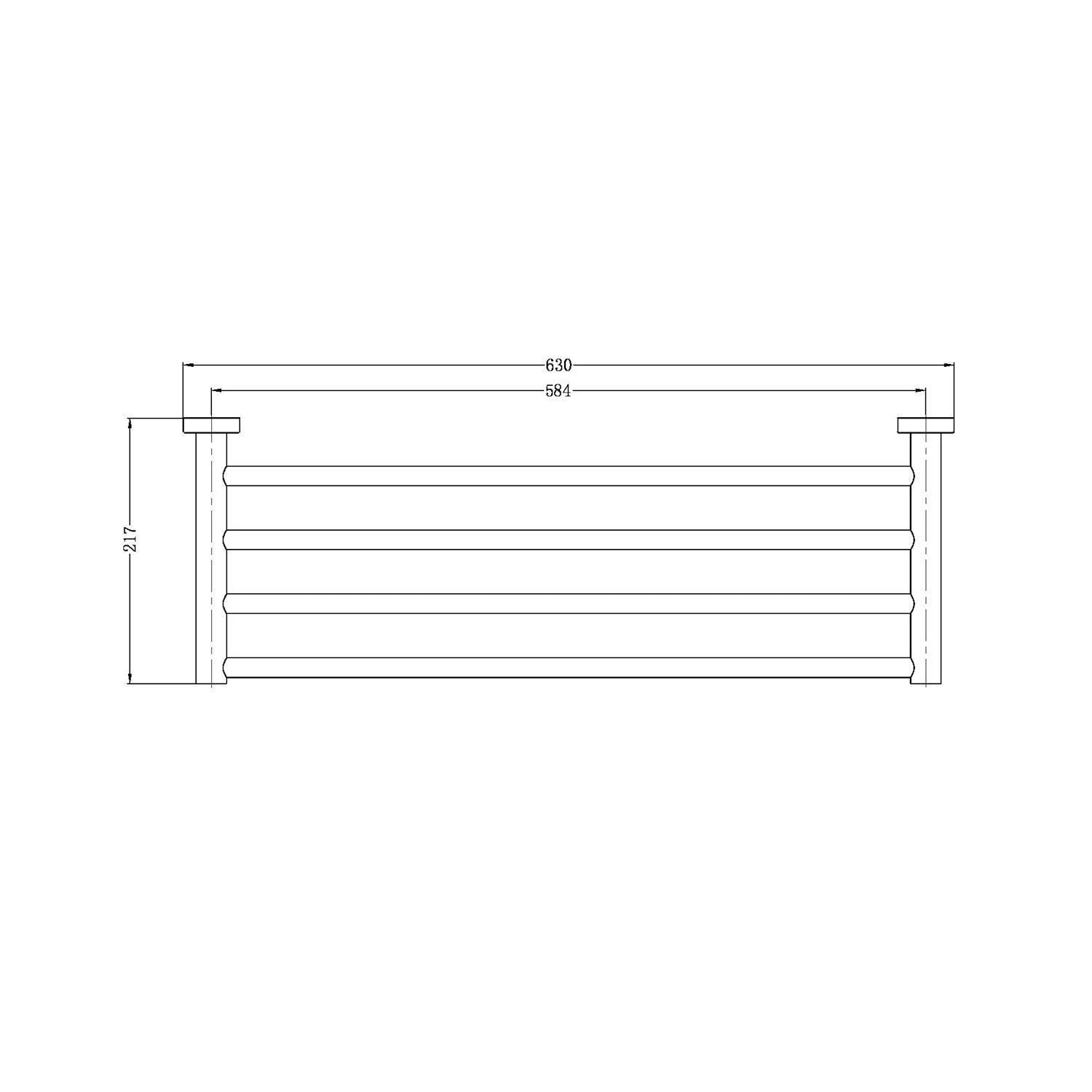 Mecca Towel Rack Matt Black - Burdens Plumbing