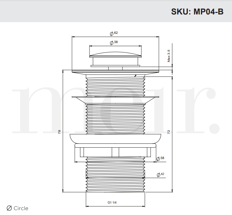 Meir 32mm Basin Pop-Up Waste - Champagne - Burdens Plumbing