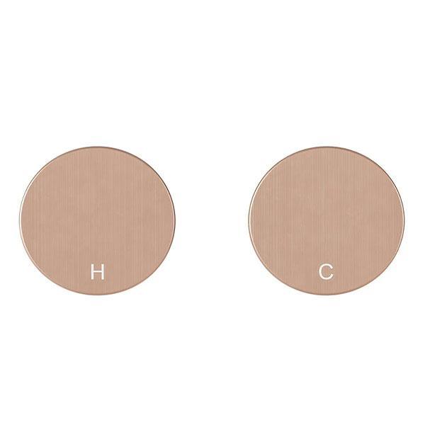 Meir Circular Wall Taps Champagne - Burdens Plumbing