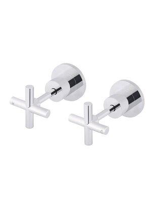 Meir Cross Handle Jumper Valve Wall Top Assemblies Polished Chrome Mw08Jl-C - Burdens Plumbing
