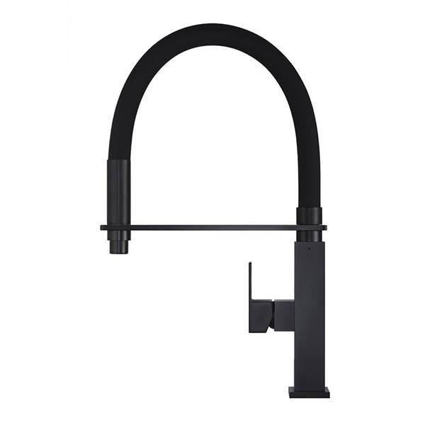 Meir Flexible Matte Black Kitchen Mixer - Burdens Plumbing