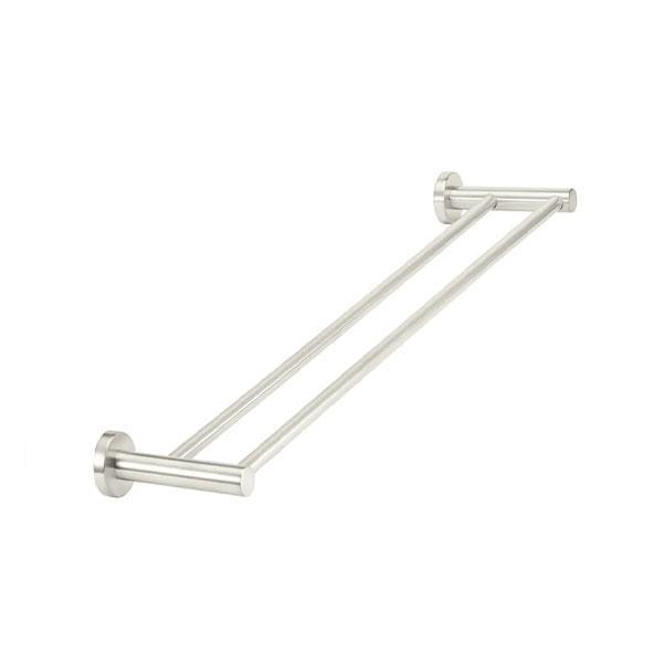 Meir Round Double Towel Rail 600mm Brushed Nickel - Burdens Plumbing