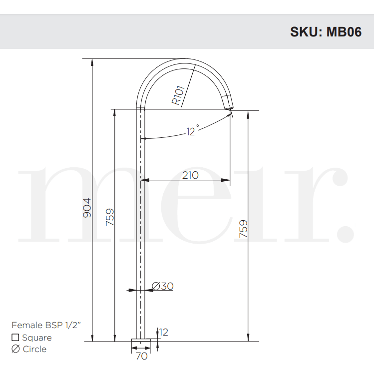 Meir Round Freestanding Bath Filler - Tiger Bronze - Burdens Plumbing