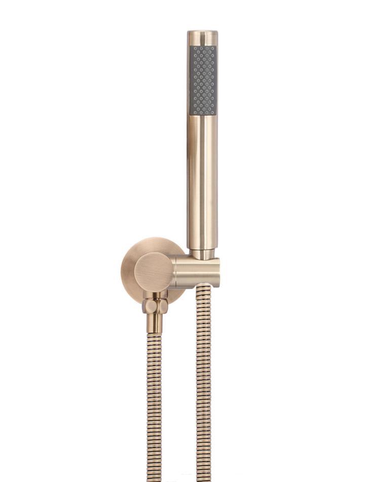 Meir Round Hand Shower On Bracket - Champagne - Burdens Plumbing