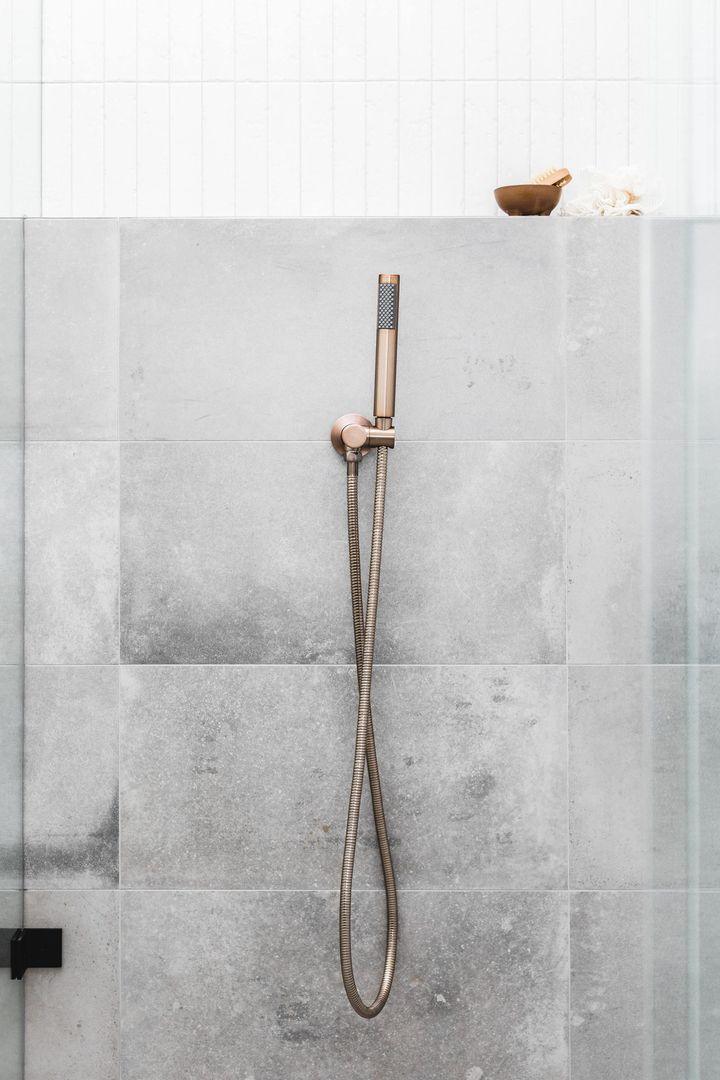 Meir Round Hand Shower On Bracket - Champagne - Burdens Plumbing